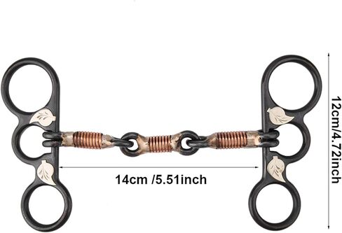CHICIRIS Horse Chew, Style Cowboy Horse Mouth with German Silver Decorative Board and Copper Wire, Snaffle Bits Oval Link for Light Contact and Directional Aids in Kuwait