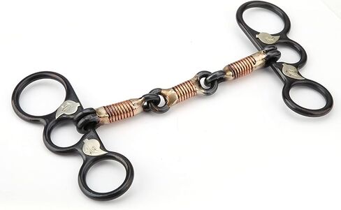 CHICIRIS Horse Chew, Style Cowboy Horse Mouth with German Silver Decorative Board and Copper Wire, Snaffle Bits Oval Link for Light Contact and Directional Aids in Kuwait