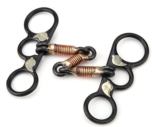 CHICIRIS Horse Chew, Style Cowboy Horse Mouth with German Silver Decorative Board and Copper Wire, Snaffle Bits Oval Link for Light Contact and Directional Aids in Kuwait