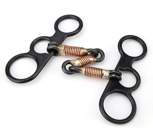 CHICIRIS Horse Chew, Style Cowboy Horse Mouth with German Silver Decorative Board and Copper Wire, Snaffle Bits Oval Link for Light Contact and Directional Aids in Kuwait
