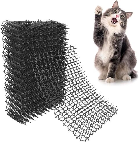 Clear Scat Mats for Cats 16 x 13 Inch, 12 Pack Transparent Cat Spike Mat with 1 Inch Spikes, Indoor Outdoor Cat Deterrent Mats to Keep Cats Off Couch, Bed, Counter & Garden in Kuwait