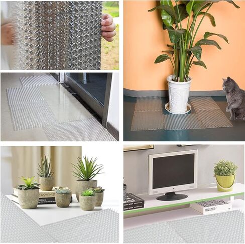 8 Pack Cat Deterrent Outdoor/Indoor Scat Mat, Pet Deterrent Training Mats, Keep Cats/Dogs Away Plastic Mats with Spikes, 12 Sq.ft, 16 x 13 Inches in Kuwait