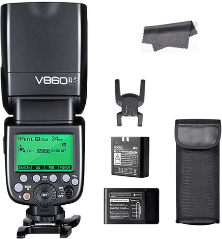 Godox V860II-S TTL Flash, 2.4G GN60 Speedlite,1/8000s High-Speed-Sync,2000mAh Battery, 650 Full Power Flashes Compatible with Sony a77II a7RII a7R a7s a77m2 a58 (V860iis Compatible with Sony) in Saudi Arabia
