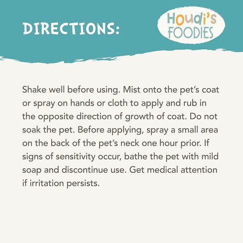 Houdi's Foodies Herbal Flea & Tick Pet Spray من North American Herb & Spice - رائحة عشب الليمون - 4 أونصة سائلة - يقتل ويطرد البراغيث والقراد والبعوض - تركيبة نباتية خالية من DEET in Kuwait