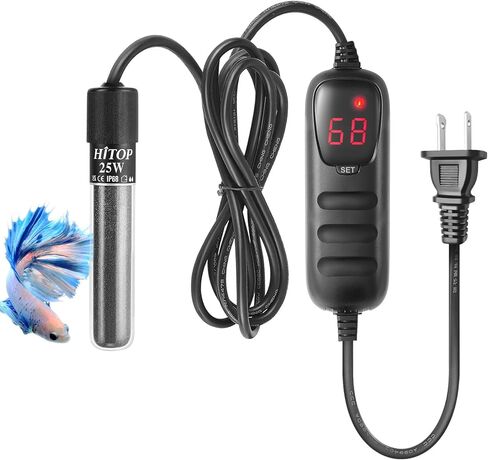 HITOP Compact Submersible Aquarium Heater -100w Digital Heater for Fish Tank Turtle Tank, for Saltwater and Fresh Water with Temperature Controller in Saudi Arabia