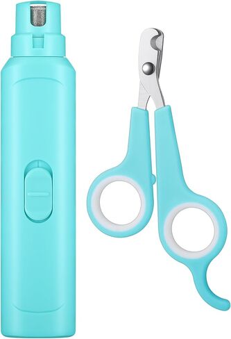 Lasnten 2 Pcs Bird Nail Grinder with Clipper Bird Nail Trimmer File Pet Grooming Tool for Parrot Budgerigars Parakeets Myna Conure Finches Lovebirds(Black) in Kuwait