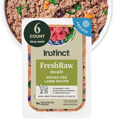 وجبات Instinct FreshRaw، طعام الكلاب الطبيعي المجمد، خالي من الحبوب - حزمة متنوعة، 16 أونصة. (عبوة من 12 قطعة) in Kuwait