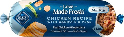 Blue Buffalo Love Made Fresh Natural Adult Dog Food, Refrigerated, Chicken with Carrots and Peas, Fresh Dog Food, Ready-to-Serve, 1-lb Roll in Saudi Arabia