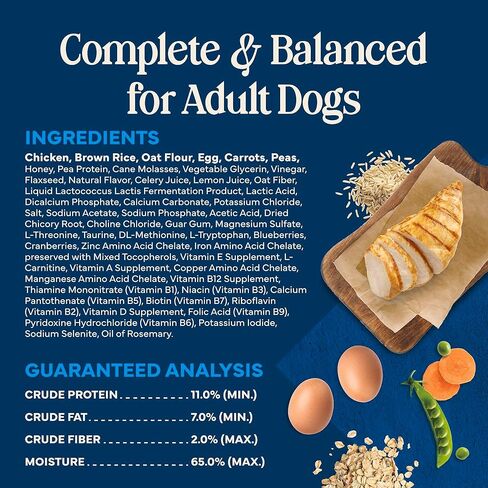 Blue Buffalo Love Made Fresh Natural Adult Dog Food, Refrigerated, Chicken with Carrots and Peas, Fresh Dog Food, Ready-to-Serve, 1-lb Roll in Saudi Arabia