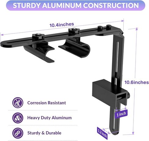 hygger Universal Aquarium Light Riser، ألومنيوم قابل للتعديل الارتفاع / من الأمام إلى الخلف لخزان الأسماك حامل ضوء حامل حامل مصباح حوض السمك يناسب 957 978 999 918 075 016 in Kuwait