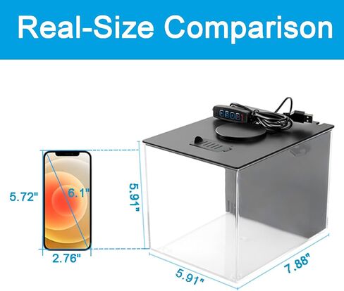 AQUANEAT Fish Tank, 1 Gallon Betta Fish Tank, Small Aquarium Kit with LED Light and Water Filter Pump in Kuwait