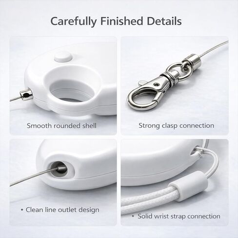 Outdoor Hiking Retractable Parrot Leash – 20FT Lightweight Bite-Proof Steel Wire | Compatible with Bird Harness & Foot Rings/Chains, for Large Parrots (Cockatoo, Macaw, Conure) in Kuwait