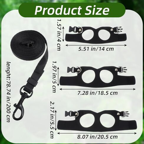 Bearded Dragon Leash and Harness Set 3 Size Adjustable Soft Leather Reptile Leash with Retractable Lizard Traction Rope for Small Animal Outdoor Walking Vest Squirrel Harness (Black) in Kuwait