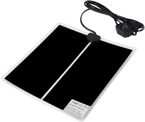 Reptile Heating Pad with Temperature Adjustment, 110V Non-Adhesive Heat Mat for Reptiles Tortoise Snakes Lizard Gecko Hermit Crab Turtle Amphibians - 20W Terrarium Heat Pad in Kuwait