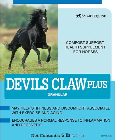 SmartEquine | Devil's Claw Plus Granular | Horse Joint Supplement with Yucca for Horses | Supports Joint Strength, Comfort & Mobility | Antioxidant Support Supplement | 5 lb in Kuwait