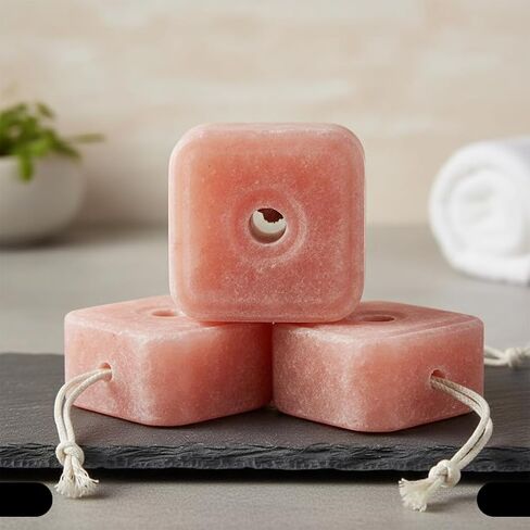 Compressed Himalayan Salt Lick 8-9 lbs, Big Block, Licking Salt for Horses, Deer Salt Lick Block, Block Salt on Rope, Himalayan Licking Salt for Animals. in Kuwait