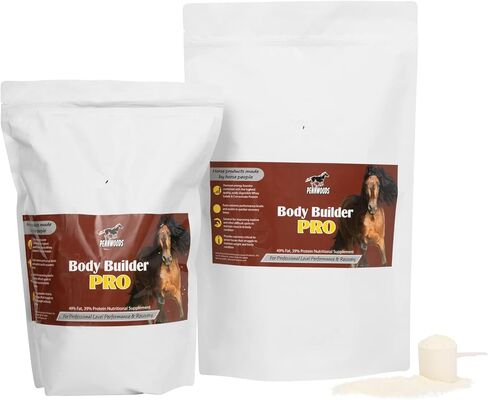 مكمل زيادة وزن الحصان – Pennwoods Body Builder Pro | نسبة عالية من الدهون وبروتين مصل اللبن للبروتين العلوي والعضلات والصلابة | 8 رطل in Kuwait