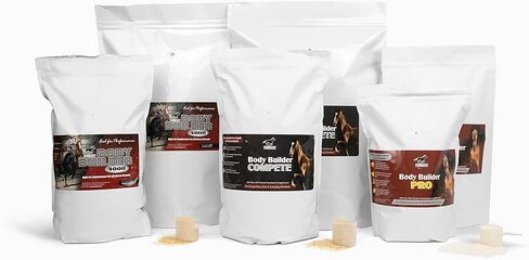 مكمل زيادة وزن الحصان – Pennwoods Body Builder Pro | نسبة عالية من الدهون وبروتين مصل اللبن للبروتين العلوي والعضلات والصلابة | 8 رطل in Kuwait