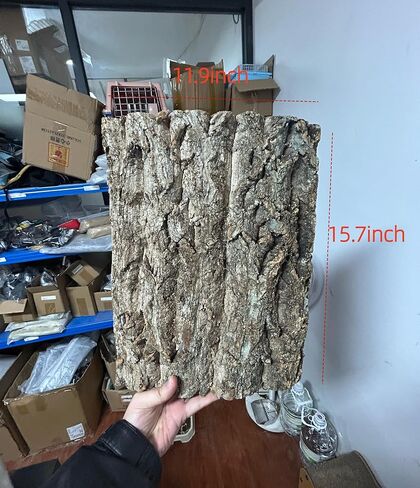 AWXZOM 2pcs Large Cork Bark Terrarium Background 15.7x11.9inch, Natural Cork bark for Reptiles Background Climbing Wall for Chameleons Lizards Turtle Beared Dragon Snake Reptile Tank Background in Kuwait