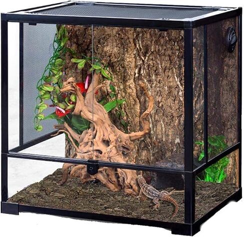 AWXZOM 2pcs Large Cork Bark Terrarium Background 15.7x11.9inch, Natural Cork bark for Reptiles Background Climbing Wall for Chameleons Lizards Turtle Beared Dragon Snake Reptile Tank Background in Kuwait