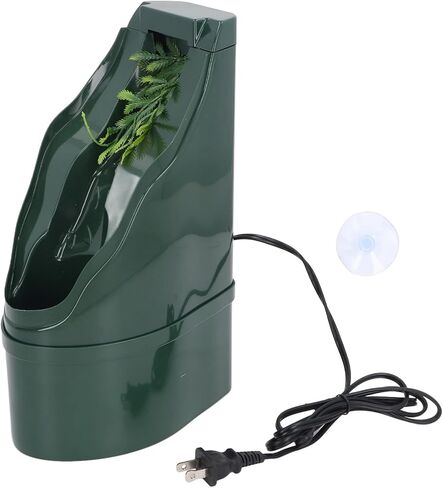 CHICIRIS Reptile Drinking Fountain, Water Dripper for Lizard Snake Spider with Pump, Artificial Plant Foliage for Reptile in Kuwait
