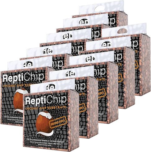 reptichip الزواحف الركيزة رقاقة جوز الهند الفراش 72 لتر كتلة قشر جوز الهند العضوية المضغوطة لموئل الثعبان، كرة بايثون تررم، خزانات السلاحف، الضميمة السلحفاة in Kuwait