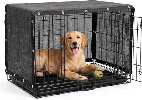 Amgo 6' x 10' Black Dog Kennel Shade Cover, 90% UV Block Shade Cloth, Mesh Tarp with Grommets for Dog Playpen, Dog Pen, Dog Run, Dog Crate, Fence Privacy Screen (We Make Custom Size) in Kuwait