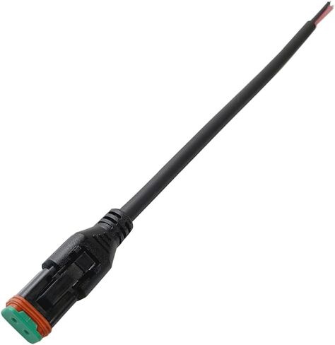 Lightronic 10 Set DT Connector 2 Pin Black 16-20 AWG Male and Female auto Waterproof Electrical Wire Connector Plug with Pigtail Wire for Below 180W Led Lights in Saudi Arabia