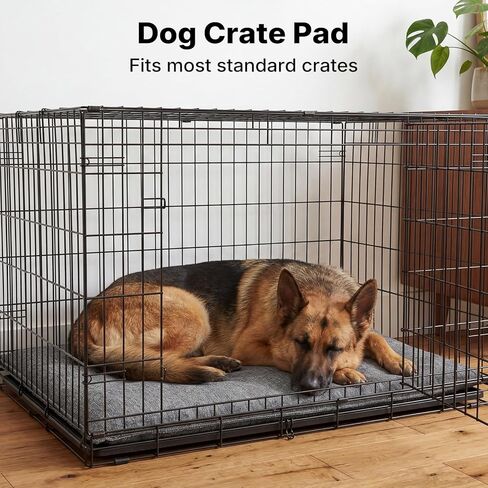 Veehoo Chew Proof Dog Crate Pad, Indestructible Dog Bed Crate Mat with Reinforced Stitching, Large Chew Resistant Kennel Pad for Aggressive Chewers, Machine Washable, 35" x 22" in Kuwait