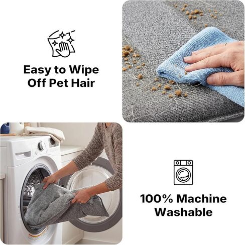 Veehoo Chew Proof Dog Crate Pad, Indestructible Dog Bed Crate Mat with Reinforced Stitching, Large Chew Resistant Kennel Pad for Aggressive Chewers, Machine Washable, 35" x 22" in Kuwait