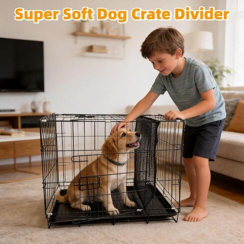 Dog Crate Divider Panel for 36 Inch Crate, Durable Thick Puppy Kennel Divider with Ties, Adjustable Training Accessory (Divider Only) (24" H x 22.5" W) in Kuwait