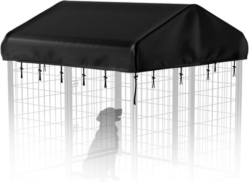 PawGiant 8x4ft Outdoor Dog Kennel Cover Replacement, 600D Waterproof UV-Resistant Oxford Cloth for Dog Kennel Enclosure with Windproof Drawstrings Outside, Medium in Saudi Arabia