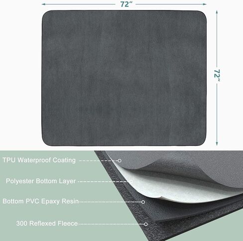 INVENHO Washable Pee Pads for Dogs 72"x72" Reusable Dog Pads Extra Large Upgrade Non-Slip Dog Pee Pads Heavy Absorbency Puppy Pee Pads Quick Dry Whelping Pads/Waterproof Puppy Training Pad in Saudi Arabia