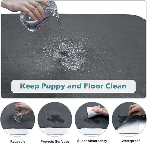 INVENHO Washable Pee Pads for Dogs 72"x72" Reusable Dog Pads Extra Large Upgrade Non-Slip Dog Pee Pads Heavy Absorbency Puppy Pee Pads Quick Dry Whelping Pads/Waterproof Puppy Training Pad in Saudi Arabia