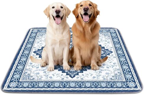 INVENHO Washable Pee Pads for Dogs 72"x72" Reusable Dog Pads Extra Large Upgrade Non-Slip Dog Pee Pads Heavy Absorbency Puppy Pee Pads Quick Dry Whelping Pads/Waterproof Puppy Training Pad in Saudi Arabia