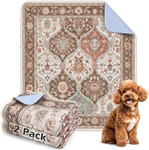 INVENHO Washable Pee Pads for Dogs 72"x72" Reusable Dog Pads Extra Large Upgrade Non-Slip Dog Pee Pads Heavy Absorbency Puppy Pee Pads Quick Dry Whelping Pads/Waterproof Puppy Training Pad in Saudi Arabia