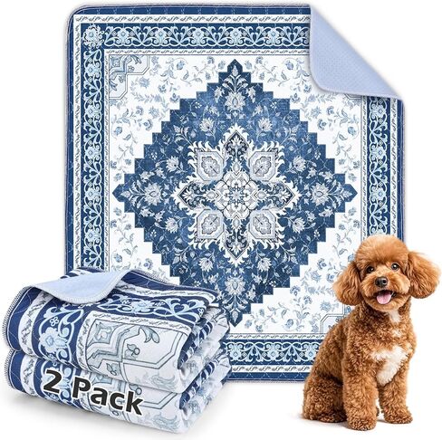 INVENHO Washable Pee Pads for Dogs 72"x72" Reusable Dog Pads Extra Large Upgrade Non-Slip Dog Pee Pads Heavy Absorbency Puppy Pee Pads Quick Dry Whelping Pads/Waterproof Puppy Training Pad in Saudi Arabia