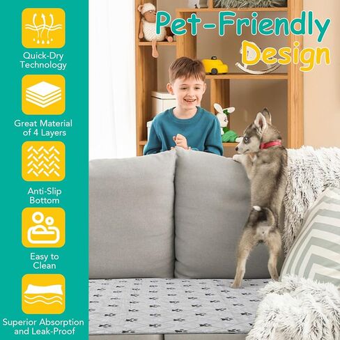FURWEY 2 حزمة اضافية كبيرة 72 "X72" منصات تبول قابلة للغسل للكلاب فائقة الامتصاص منصات تدريب الكلاب عدم الانزلاق للماء منصات تدريب الحيوانات الأليفة الحصير منصات الإنجاب للكلاب القطط جرو in Kuwait