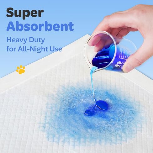 Disposable Puppy Pads 100 Count, 22"x22" Pee Pads for Dogs Potty Training, 6-Layer Super Absorbent & Leak Proof, Odor Block Pet Pads with Anti-Slip Adhesive Strips, White in Kuwait