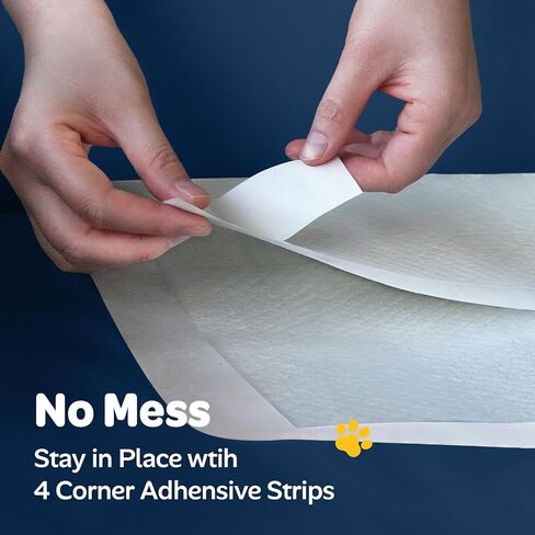 Disposable Puppy Pads 100 Count, 22"x22" Pee Pads for Dogs Potty Training, 6-Layer Super Absorbent & Leak Proof, Odor Block Pet Pads with Anti-Slip Adhesive Strips, White in Kuwait