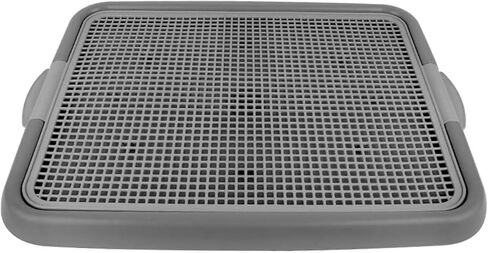 UPIT Puppy Potty Tray with Mesh – Dog Pee Pad Holder for Small Dogs & Puppies, Indoor Dog Potty Training Toilet, Plastic Leak-Proof Dog Potty Tray (Small - 20 x 16 in) in Kuwait