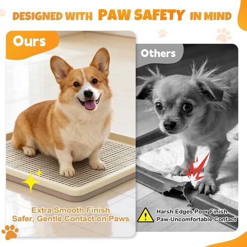 Dog Pee Pad Holder for Small and Medium Dogs, Two-Layer Mesh Dog Potty Tray, Indoor Puppy Pad Holder for Potty Training, Gentle on Paws, Easy-Clean Leak-Resistant Fits 22 × 22 Inches Pee Pads in Kuwait
