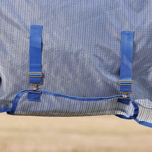 WeatherBeeta ComFiTec Ripshield Fly Sheet Detach-A-Neck, White/Cobalt, 75" in Kuwait
