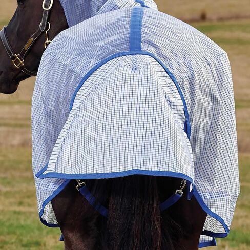 WeatherBeeta ComFiTec Ripshield Fly Sheet Detach-A-Neck, White/Cobalt, 75" in Kuwait