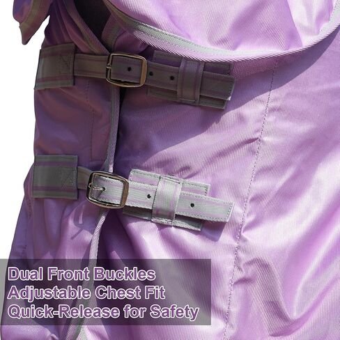 LEAFOREST Horse Fly Sheet with Neck Cover & Belly Band - Lightweight Mesh UV Protection Summer Sheet for Horses, Cool Thin Equine Blanket in Purple, 75" in Kuwait
