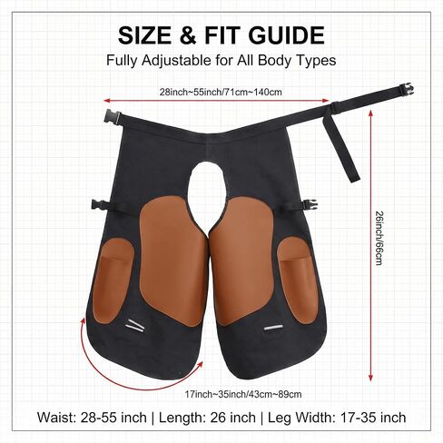 Heavy Duty Farrier Apron with Knee Pads & Strong Magnetic Nail Holder, Heat & Cut Resistant Reinforced Suede Apron, Adjustable Waist & Leg Straps Work Apron for Horseshoeing, Horse Owner & Ranch Work in Kuwait