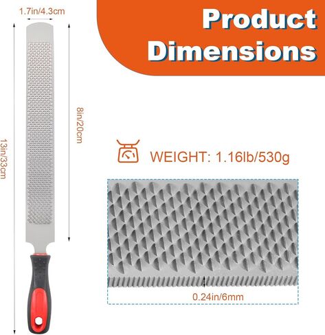 13 Inches Hoof Rasp,Farrier Rasp,Farrier Tools,Professional Carbon Steel Farrier File Tool with Rubber Handle,Heavy Duty Trimming Tool for Horses,Cattle,Goats,and Donkeys in Kuwait