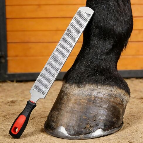13 Inches Hoof Rasp,Farrier Rasp,Farrier Tools,Professional Carbon Steel Farrier File Tool with Rubber Handle,Heavy Duty Trimming Tool for Horses,Cattle,Goats,and Donkeys in Kuwait