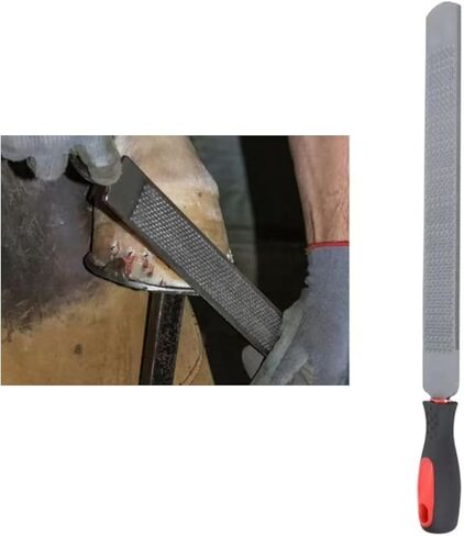 18 Inch Hoof Rasp & 14 Inch Farrier Rasp File with Rubber Handle, 2 Pack Rasp File, 18 and 14 Inch, Strong Carbon Steel Farrier File Tool, Suitable for Horse/Goat/Cow/Donkey/Animal Hooves in Kuwait