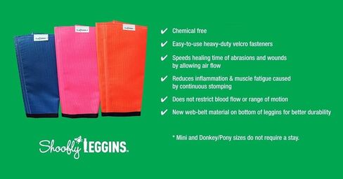 SHOOFLY Horse Leggins, Patented Loose Fitting Boots, Reduce Stomping, Stress & Fatigue, Breathable Plastic Mesh (Blue/Small) in Kuwait